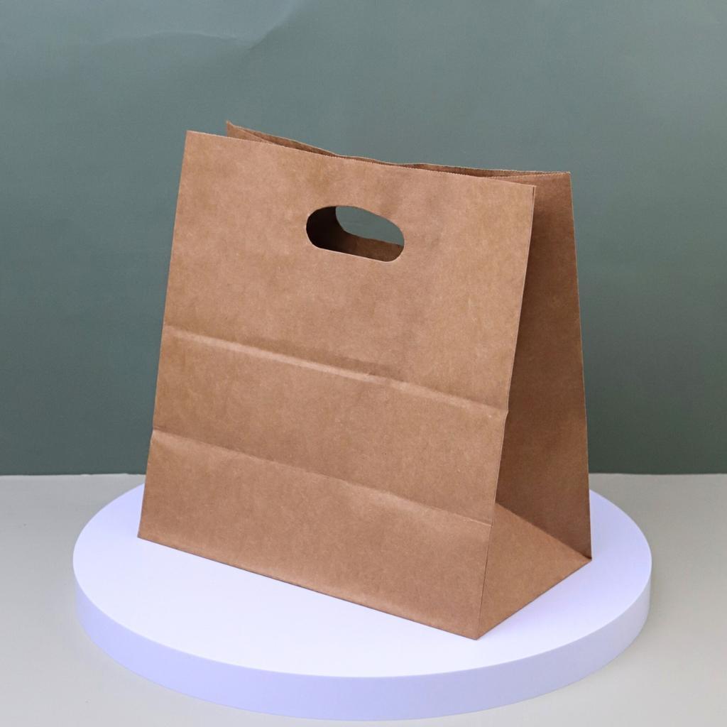 Boxjourney ถุงกระดาษน้ำตาล แบบหูเจาะ 28x28x15 ซม. (25 ชิ้น/แพ็ค) ราคา ถูกที่สุด ดีลบีเคเค แกลเลอรีภาพที่ 2