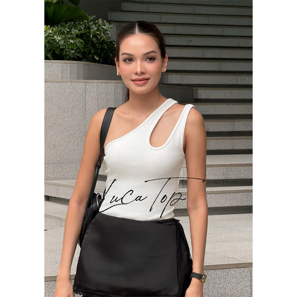 SEASON STUDIO - LUCA TOP / เสื้อไหล่เดียว ดีเทลเว้า ผ้าดี เก็บทรงสวย