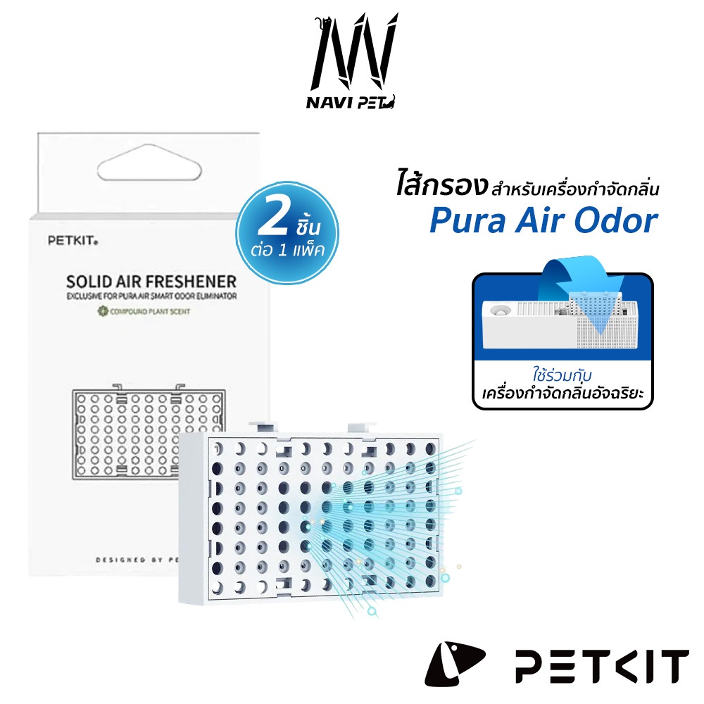 PETKIT Pura Air Replacement Filter แผ่นกรอง Pura Air ตัวกรองสำหรับเครื่องดับกลิ่น (แพ็ค 2 ชิ้น)