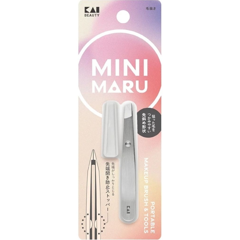 แหนบญี่ปุ่น Kai Mini Maru ใช้ดี จับแน่นหนึบ Tweezers, Mini Size, Firm Catch, Tweezers Included, Cap, Portable