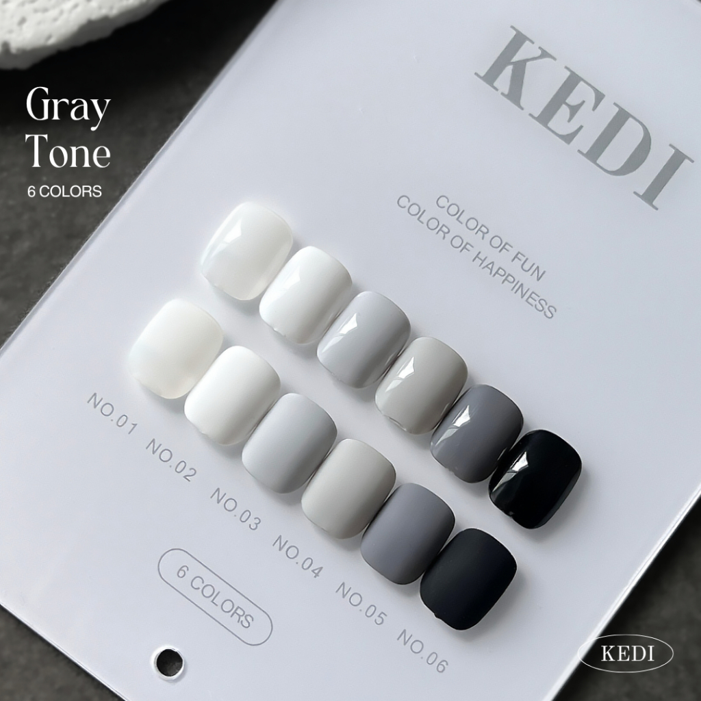 แยกขวด KEDI Gray Tone สีเจลโทนขาว เทา ดำ