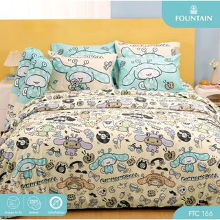 FOUNTAIN ลาย Cinnamoroll : ผ้าปูที่นอน (ไม่รวมผ้านวม) ขนาด 3.5ฟุต/ 5ฟุต/ 6ฟุต