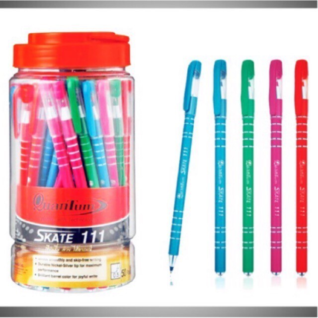 ปากกาลูกลื่น ควอนตั้ม 0.5mm. SKATE 111 สีน้ำเงิน