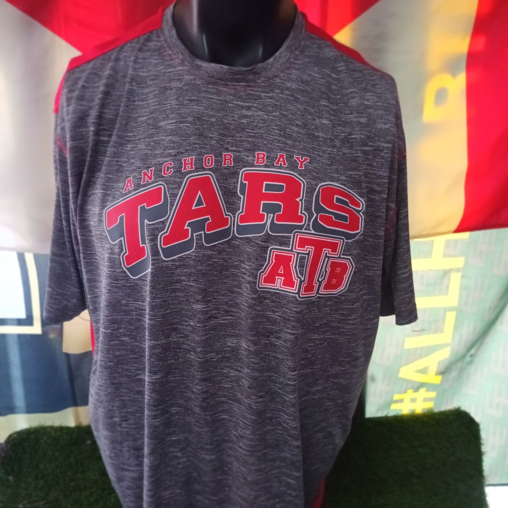 ATB Anchor Bay Tars football t-shirt. size 2xl. chest 52, long 29. (t-shirt has light hook lines see