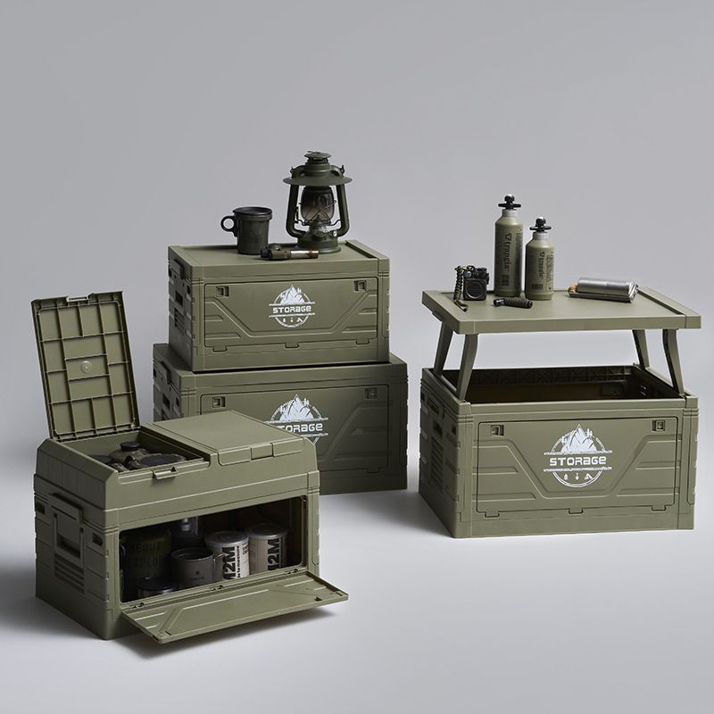 Ubear กล่องตั้งแคมป์ 40L/80L กล่องพับได้ ความจุขนาดใหญ่ กล่องเก็บของ การออกแบบใหม่ ออกแบบด้ามจับให้พ