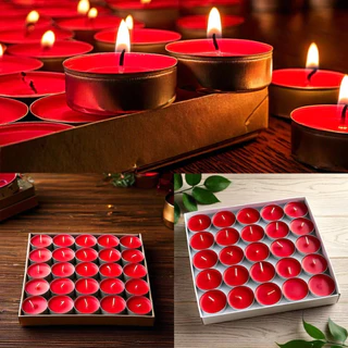 เทียนทีไลท์ผลิตเองที่ไทย Tea light candles แพค 100ชิ้น / จุดได้นานสุด 2 ชม. ราคาถูก