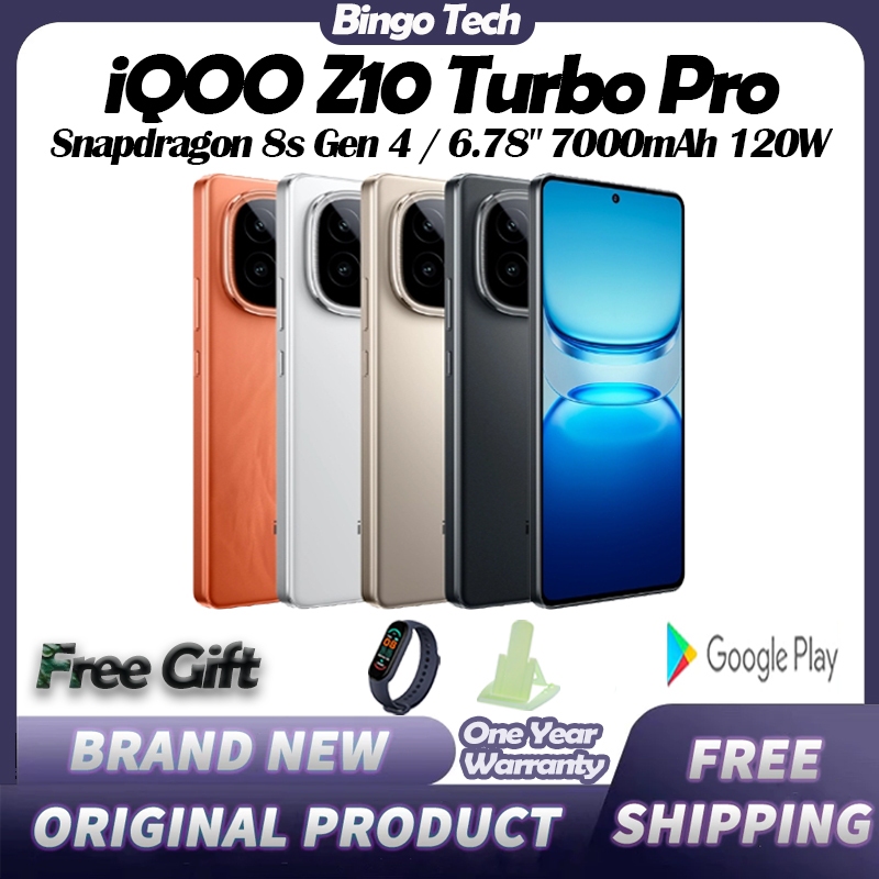 VIVO iQOO Z10 Turbo Pro Snapdragon 8s Gen 4 | 6.78" 7000mAh 120W Fast Charging iQOO Z10 Turbo Pro iQ