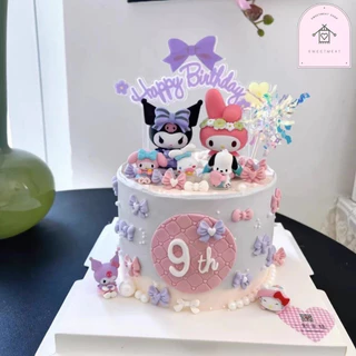 คุโรมิ HBD โมเดลคุโรมิ Sanrio Kuromi แต่งเค้ก