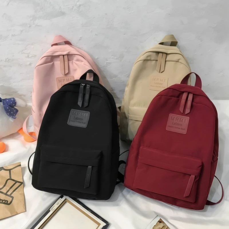 4 สีคลาสสิกกระเป๋าเป้สะพายหลังผู้หญิงเกาหลีพักผ่อนโรงเรียนเดินทางกระเป๋าเป้สะพายหลัง