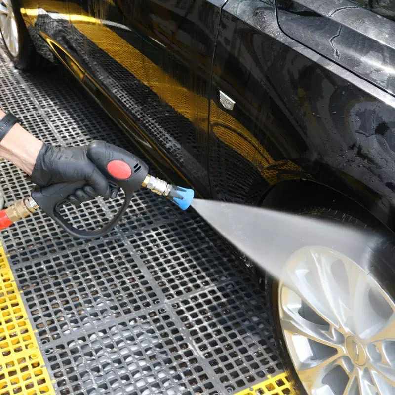 THAKITEC รุ่นงานหนัก ปืนฉีดน้ำแรงดันสูง 4500PSI ขนาด 3/8 นิ้วแบบปลดไว มาพร้อมหัวฉีด ข้อต่อสวมเร็ว พลาสติกรุ่นหนาพิเศษ ราคา ถูกที่สุด ดีลบีเคเค แกลเลอรีภาพที่ 9