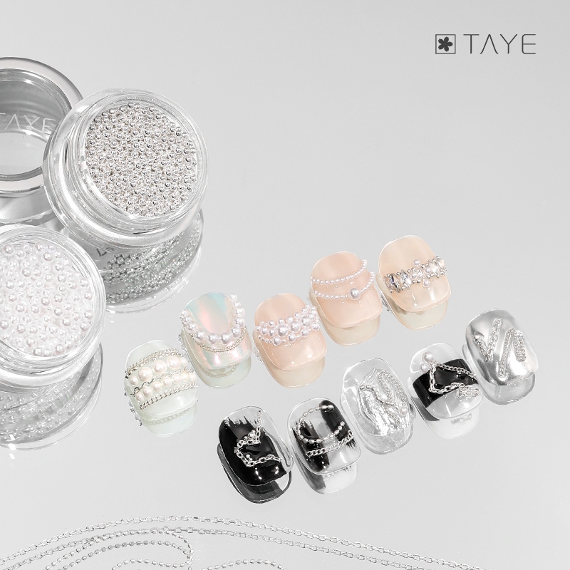 TAYE Mixed Pearl Beads #P040 / #P041 ไข่มุกแต่งเล็บแบบผสม - รูปที่ 2
