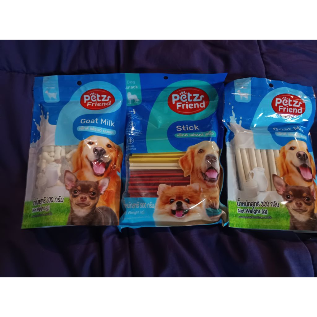 Petz Friend นมแพะอัดเม็ด นมแพะสติ๊ก และขนมสุนัข