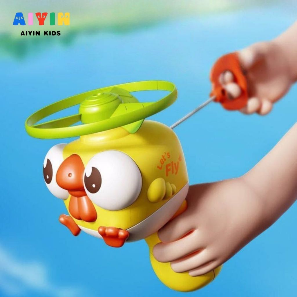 AIYINโดรนไม้ไผ่เด็ก ดิสก์บินพลังมือ กระสุนบิน หมุนกลางอากาศ ของเล่นกลางแจ้ง กิจกรรมครอบครัว ของเล่นฝึกทักษะการเคลื่อนไหว