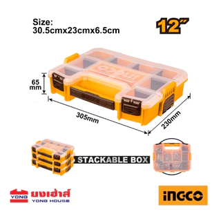 INGCO กล่องใสเครื่องมือ อเนกประสงค์ รุ่น PBX1211 ขนาด 12 นิ้ว , รุ่น PBX1511 ขนาด 15 นิ้ว ( Plastic Organizer )