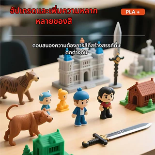 PETG Filament เส้นพลาสติกสำหรับเครื่องพิมพ์ 3 มิติ สีพื้นฐาน ขนาด 1.75mm 3D
