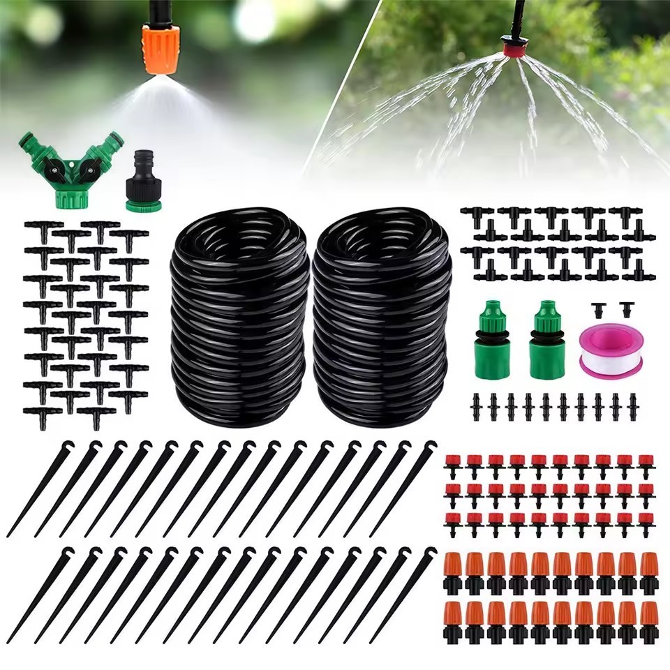 💥พร้อมส่ง💥สายยางน้ำหยด 30 เมตร ชุดน้ำหยดอัตโนมัติ 149 ชิ้น ระบบรดน้ำสวน สปริงเกอร์ ปรับน้ำหยดได้ สำหรับสวน ครัวหลังบ้าน - รูปที่ 3