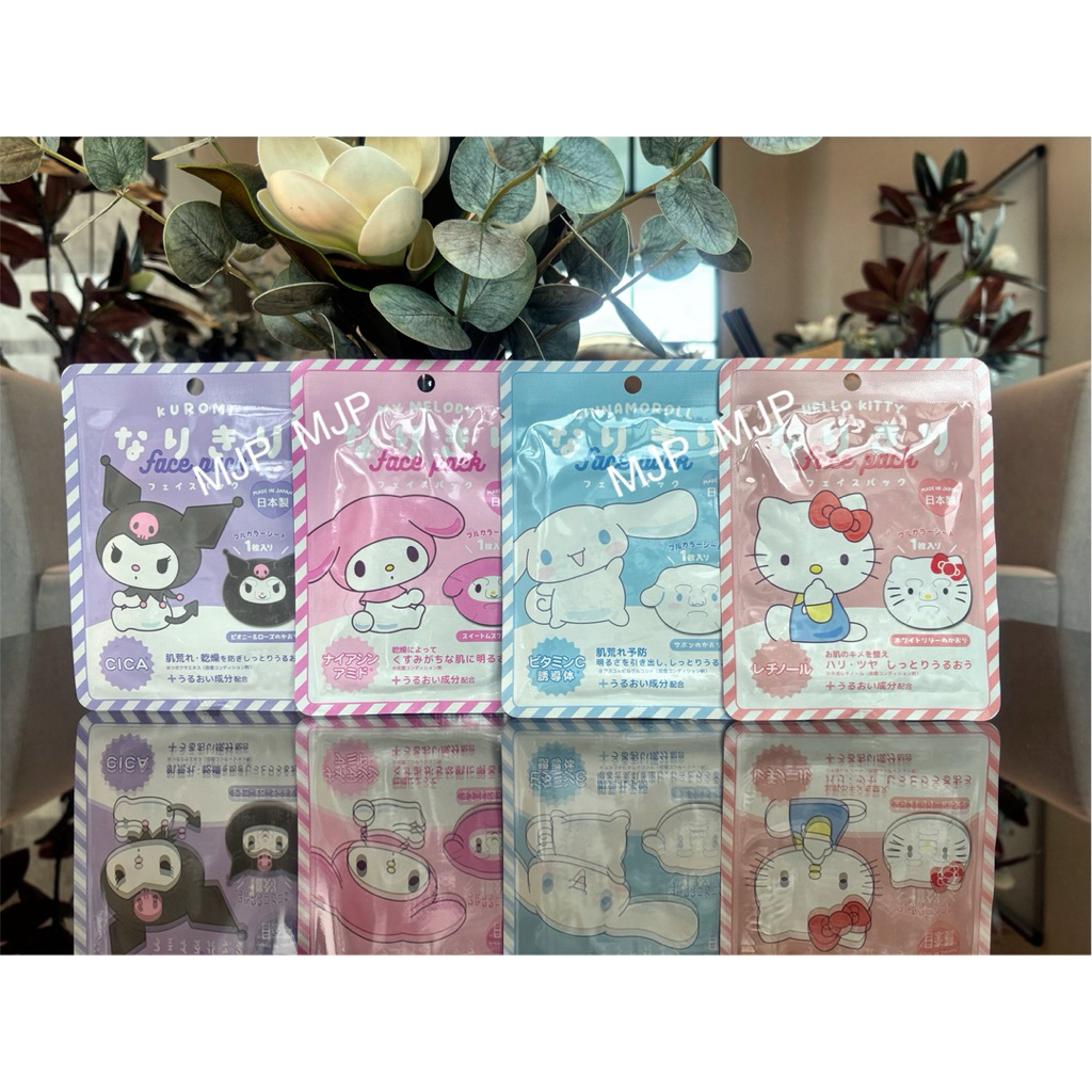 🌸🎀 Hello Kitty Face Mask หน้าลายตัวการ์ตูนลิขสิทธิ์แท้จาก Sanrio ✈️สินค้าพร้อมส่ง