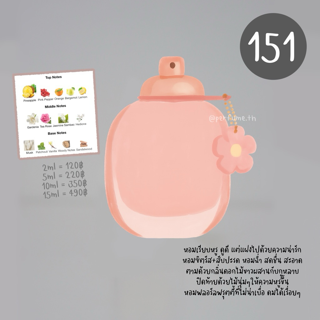 (น้ำหอมแบ่งขาย) เบอร์ 151 โค้ชฟลอรัล