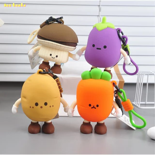 🇹🇭[พร้อมส่งจากกทม.] 🥑 🥕 Mini Veggie Bag กระเป๋าใส่เหรียญผักลายการ์ตูน พวงกุญแจ พกพาสะดวก ของขวัญสุดน่ารัก ใส่หูฟังได้