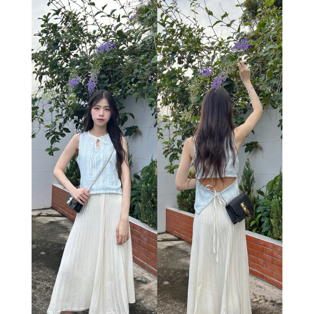 Loving Again - Crunchy top เสื้อผูกเว้าหลัง ทรงสามเหลี่ยม💖 - รูปที่ 3