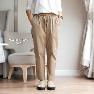 กาเกงทรงกระบอกเล็ก รุ่น Plain Pants V.2 ผ้าคอตตอนสเปนเดกซ์ ผ้านุ่ม ยืดได้เล็กน้อย (อ่านรายละเอียดก่อนสั่ง)