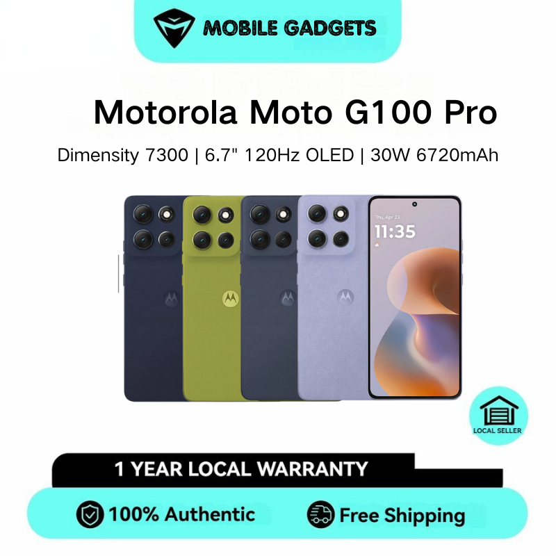 Motorola Moto G100 Pro | Dimensity 7300 | 6.7” 120Hz OLED 2712 x 1220 pixels | 30W 6720mAh