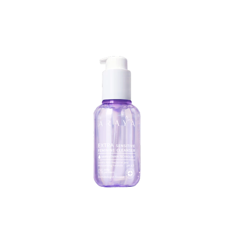 (CS100) ARAYA(อารยา) ผลิตภัณฑ์ทำความสะอาดจุดซ่อนเร้น 100ml. ARAYA Extra Sensitive Feminine Cleanser thumbnail 8