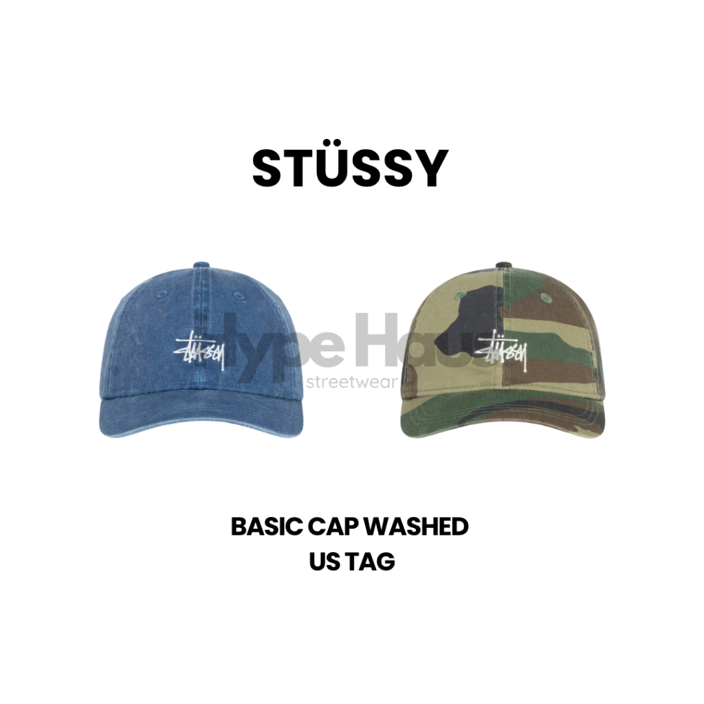 [แท้✅ พร้อมส่ง]  STÜSSY Basic Cap Washed / US tag 🇺🇸