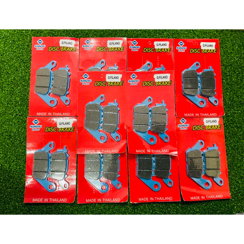 ผ้าดิสเบรคหน้า ราคา10คู่ แท้โคโมริ YAMAHA GRAND FILANO,EXCITER,AEROX,N-MAX,QBIX,FINO,GT125,FINN MT