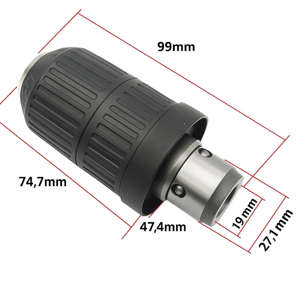 หัวจับสว่านอัตโนมัติ 13 มม. พร้อมข้อต่อเกลียวเร็ว Keyless Drill Chuck 13mm Adapter สำหรับสว่านไฟฟ้า เครื่องเจาะ แท่นสว่า – โปรปัง