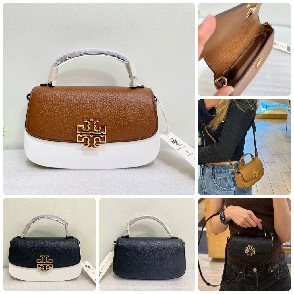 [ของแท้] 🍀พร้อมส่ง Tory Burch Britten Mini Top Handle Bag ใส่โทรศัพท์ กระเป๋าถือ/สะพายข้าง/ไหล่หญิง