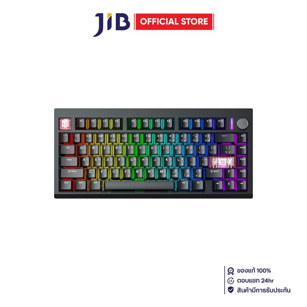 WIRELESS KEYBOARD (คีย์บอร์ดไร้สาย) FANTECH MK921 MAXFIT8 - QMK/VIA RGB EN/TH BLACK