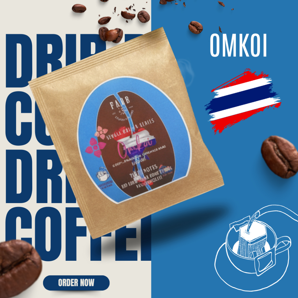 FABB Drip Bag Coffee - Omkoi, Chiang Mai  กาแฟดริป แบบซองสำเร็จรูป