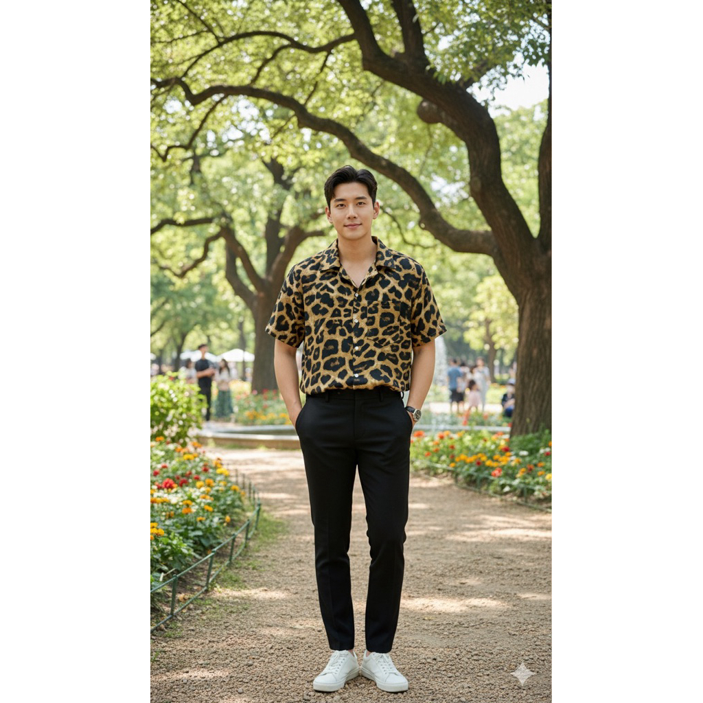 เสื้อคอปกลายเสือผู้ชาย#เสื้อฮาวายลายเสือ#เสื้อแขนสั้น#เสือลาย่สือ#เสื้อลายม้าลาย