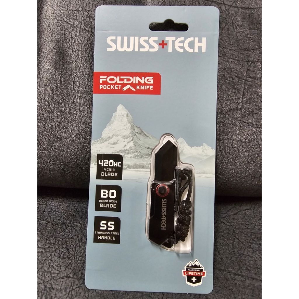 มีดพับมินิ POCKET KNIFE 420HC BO SS ST014008 SWISS+TECH
