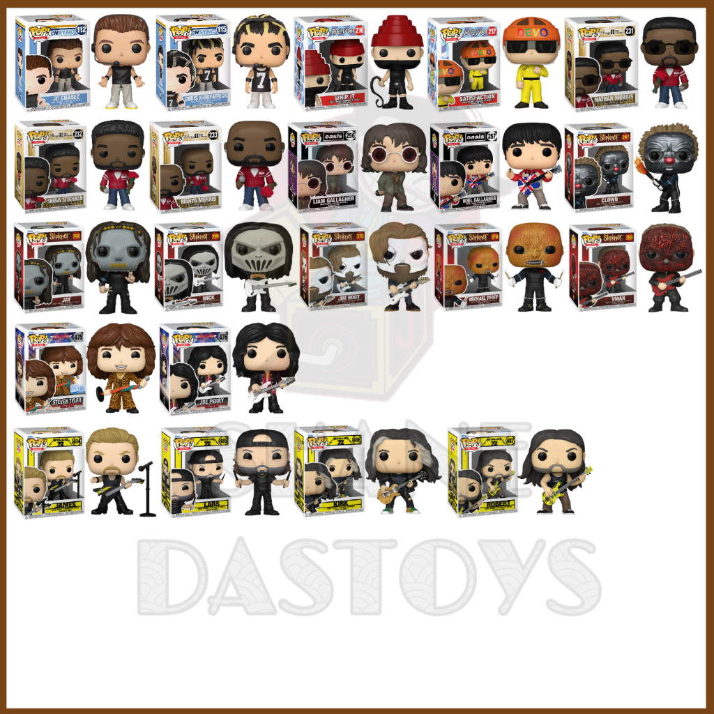 {PRE-ORDER} Funko Pop! Rocks Music : Nsync, Devo, Boyz II Men, SLipknot, Oasis, Aerosmith, Metallica
