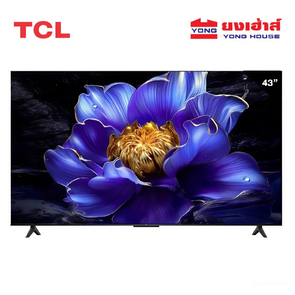 TCL ทีวี รุ่น 43V6C ขนาด 43 นิ้ว 4K UHD Google TV HVA Panel ระบบปฏิบัติการ Google