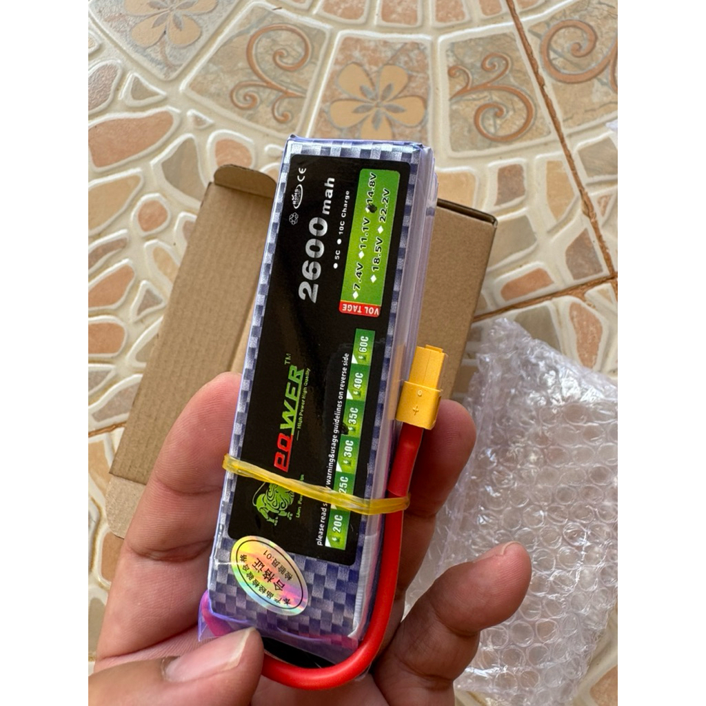(สินค้าในไทย) lipo 4s 2600mah 35c สำหรับรถ เรือ เครื่องบินบังคับ