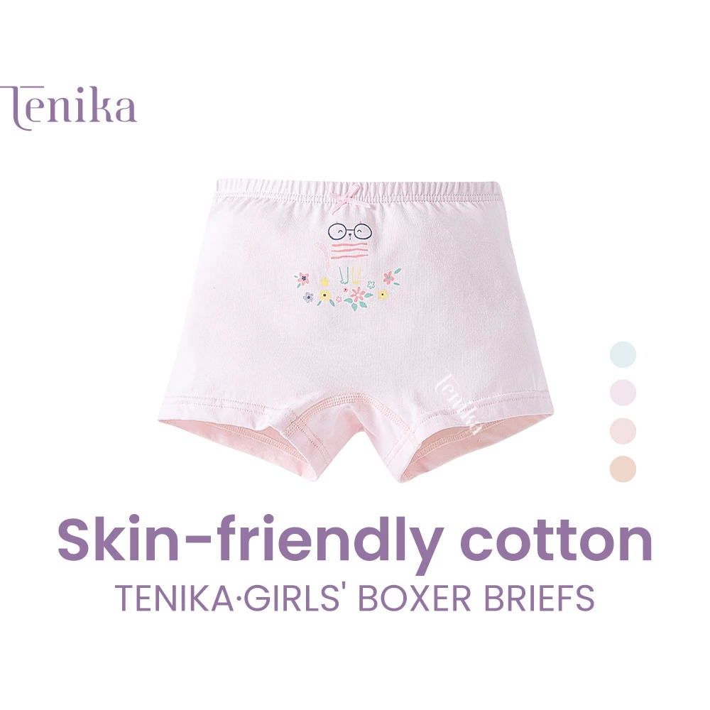 TENIKA กางเกงในเด็กผู้หญิง พิมพ์ลายการ์ตูนกางเกงชั้นใน ผ้าฝ้าย ลายการ์ตูน Baby Panties Girl กางเกงบ็อกเซอร์