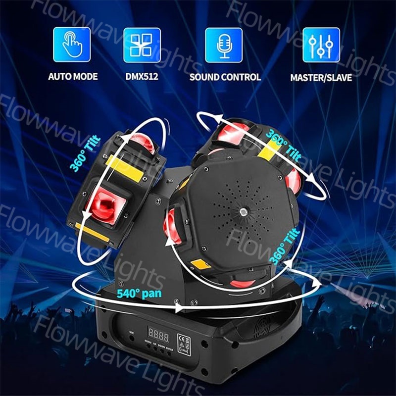 Flowwave ไฟดิสโก้ 3 หัวเคลื่อนไหว 150W รูปที่ 2