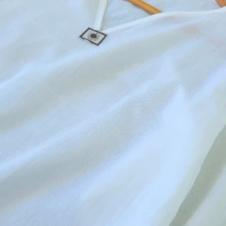เสื้อตะวัน ผ้าสาลู ผ้าสาลูสีขาว เสื้อโลโก้พระอาทิตย์ แขนสั้น/แขนยาว/ฮู้ด