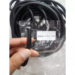 (ส่งจากไทย) ยางกลม *ตัดขาย 1 เมตร ขนาด 3*8 รู 3 มม. ความหนา 8 มม. รหัส 618
