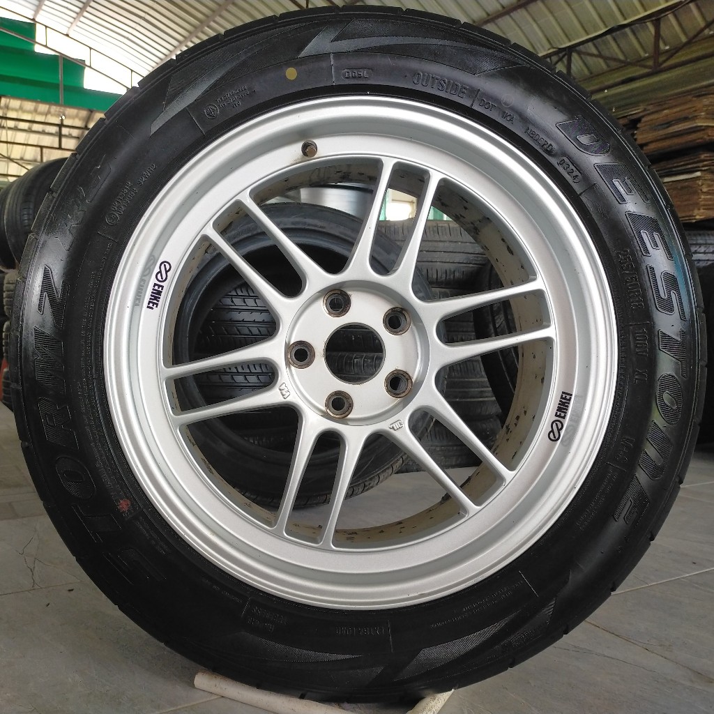 แม็กenkei ขอบ18 พร้อมยางดีสโตน 255 50 18 ปี24 ใส่กระบะตัวเตี้ย 5 รู 114 ได้ทุกรุ่น วีโก้ รีโว่ ไทรทั