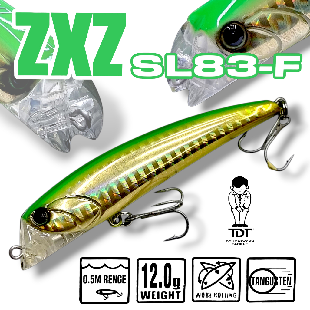 ZXZ SL83-F ** เหยื่อปลั๊กลอยงานกะพง กุเลา ปลาวัง แอคฯแจ่มๆ ลูกปืนเสียงทังสเตน ของแรร์ เลิกผลิตแล้ว คู่แข่ง DB **