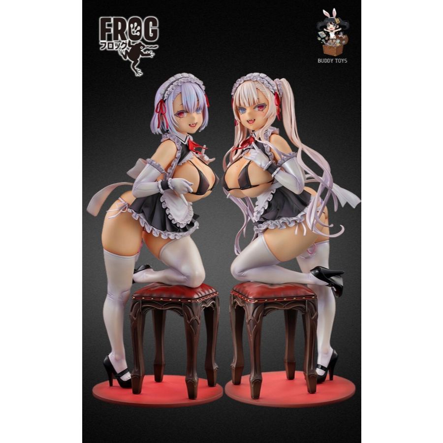 [ Figure แท้ ] Asanagi Original Character - PaiZuri Sister Paulyne & Zuriel 1/5 Scale [ FROG ] [ S ]