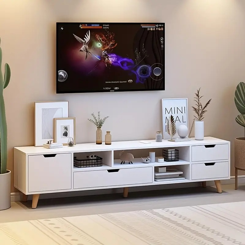 TV Stand/ TV Cabinet with Drawers/ Wooden TV Stand, TV Table/ Load Capacity 500kg, Tv Stand With Sto