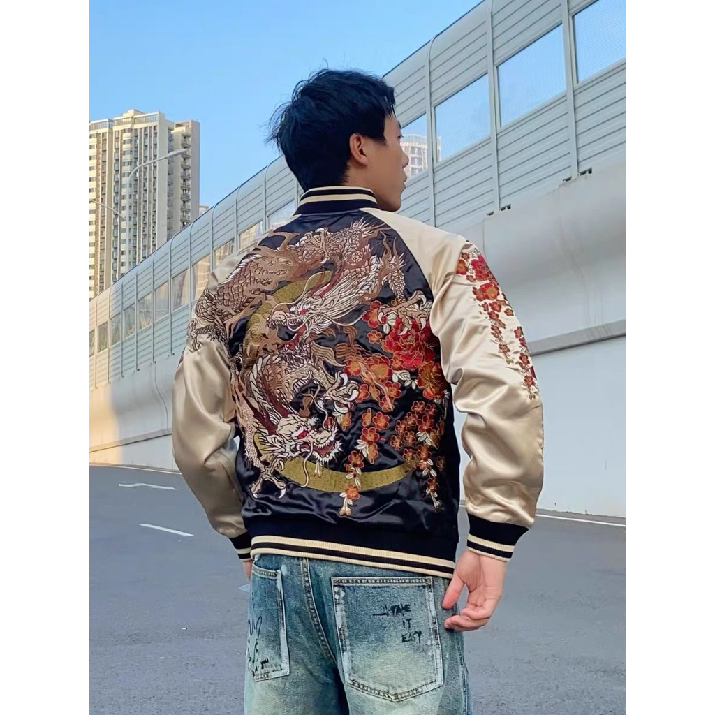 เสื้อ sukajan jacket เสื้อปักลายญี่ปุ่น เสื้อซูกะจัน สุกะจัน มังกร