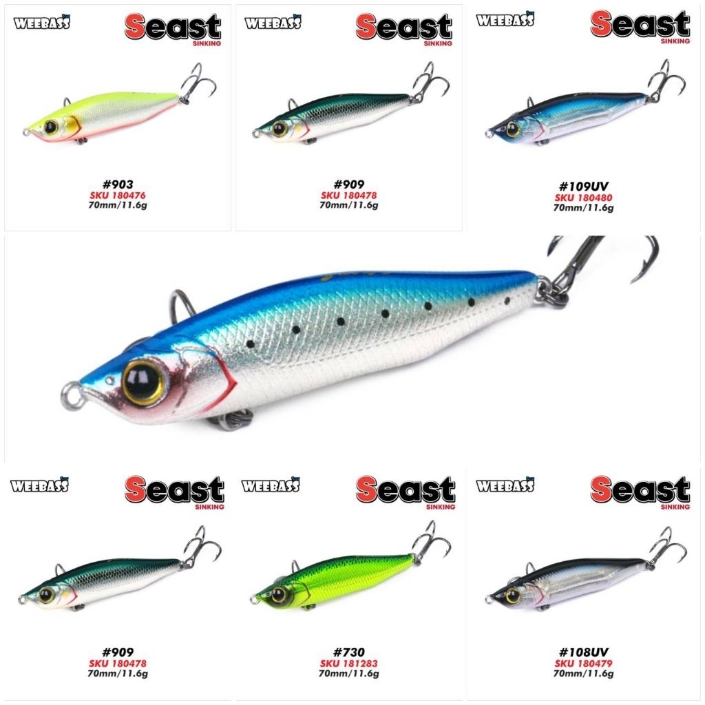 WEEBASS LURE (เหยื่อปลั๊ก) รุ่น SEAST SINKIN ความยาว70 มม. น้ำหนัก11.6 กรัม