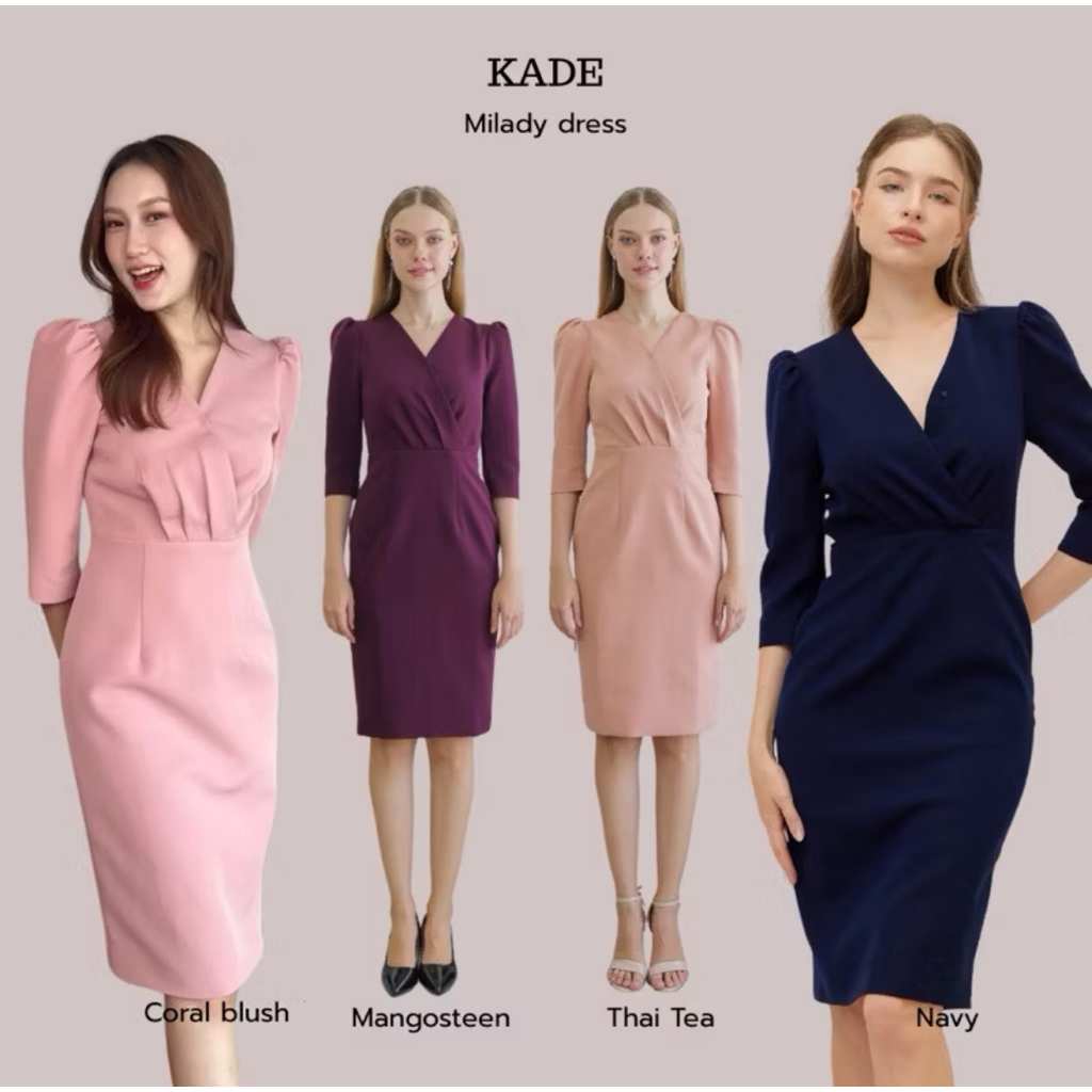 kade.bkk | เดรส รุ่น Milady เดรสทรงสอบ แขนสามส่วน  (KAD06)