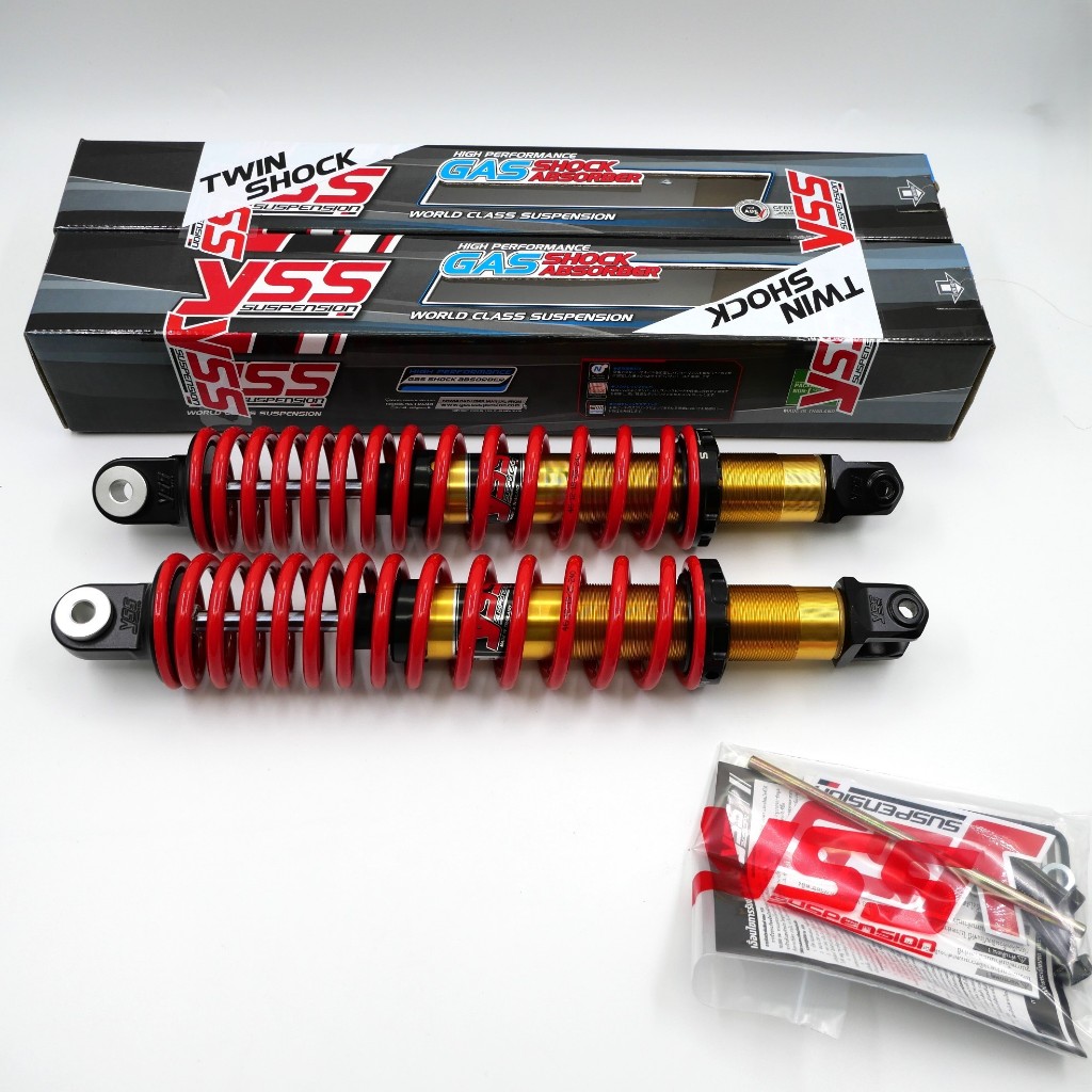 โช้คหลังคู่ YSS DTG-PLUS สีทอง/แดง สำหรับ Honda PCX160 ปี 2021 ขึ้นไป (ของแท้ YSS Thailand)